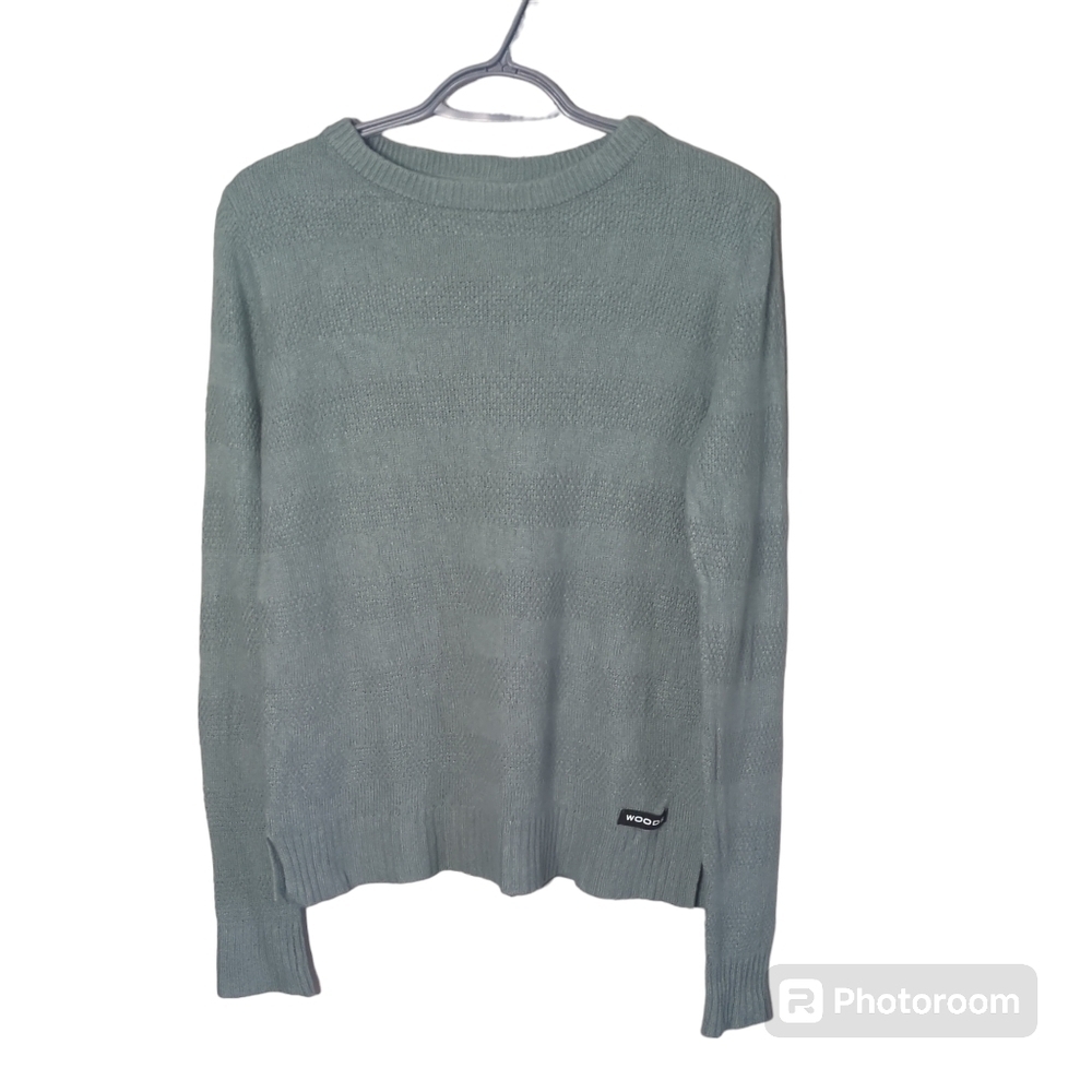 Woods Mint Wool Blend Knit Crewneck Size M